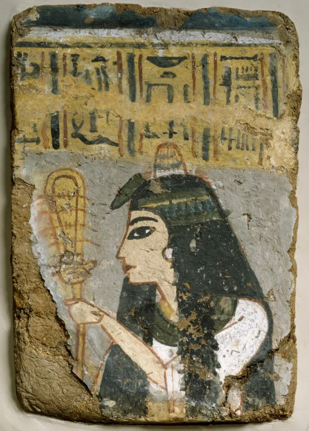 egyptian wall painting woman holding a sistrum walters 329 - Egyptian Protection Symbols - The Best 29 Symbols And Most Powerful - EZ TOUR EGYPT